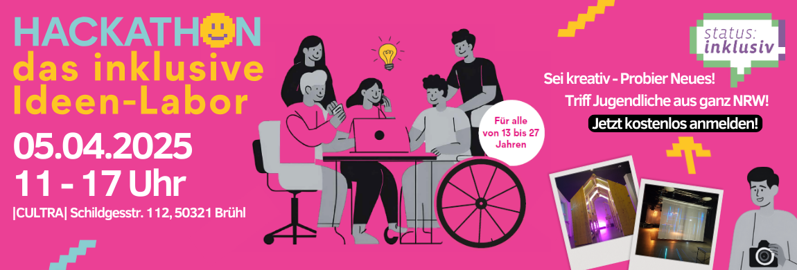 Hackathon - das inklusive Ideen-Labor am 05.04.2025 11-17 Uhr in Brühl