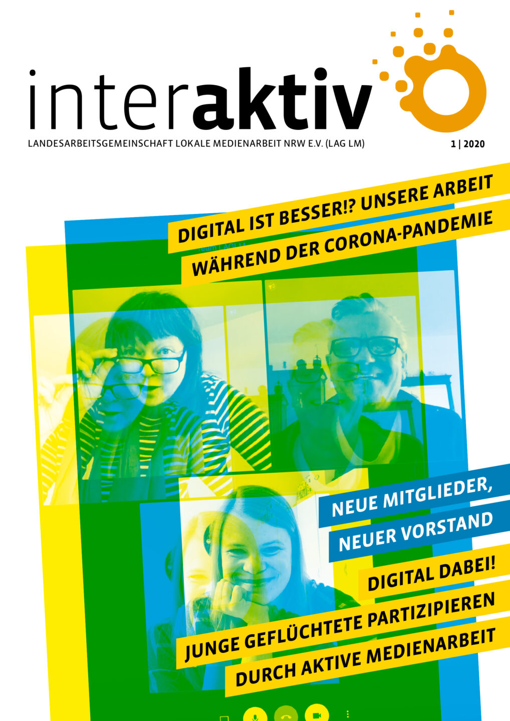 Bild aus einem Zoom-Meeting mit drei Personen.