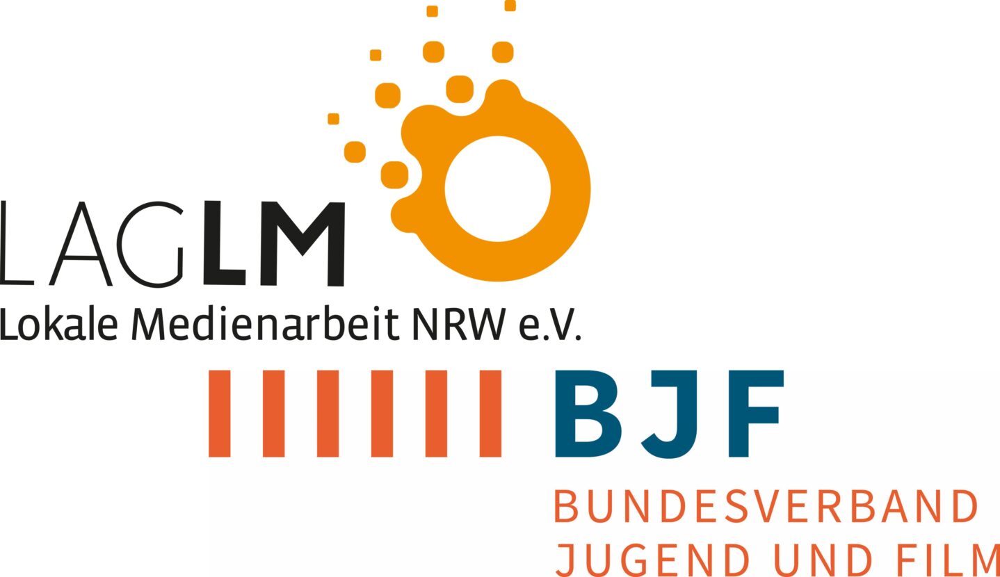 Logos LAG Lokale Medienarbeit NRW e.V. und Bundesverband Jugend und Film