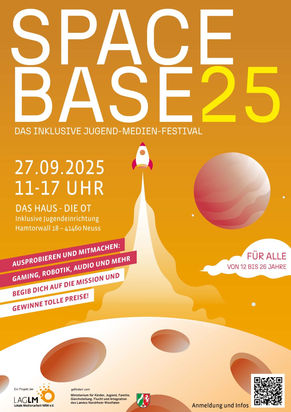 SpaceBase 25 - Das Inklusive Jugend-Medien-Festival, für alle von 12-26 Jahre