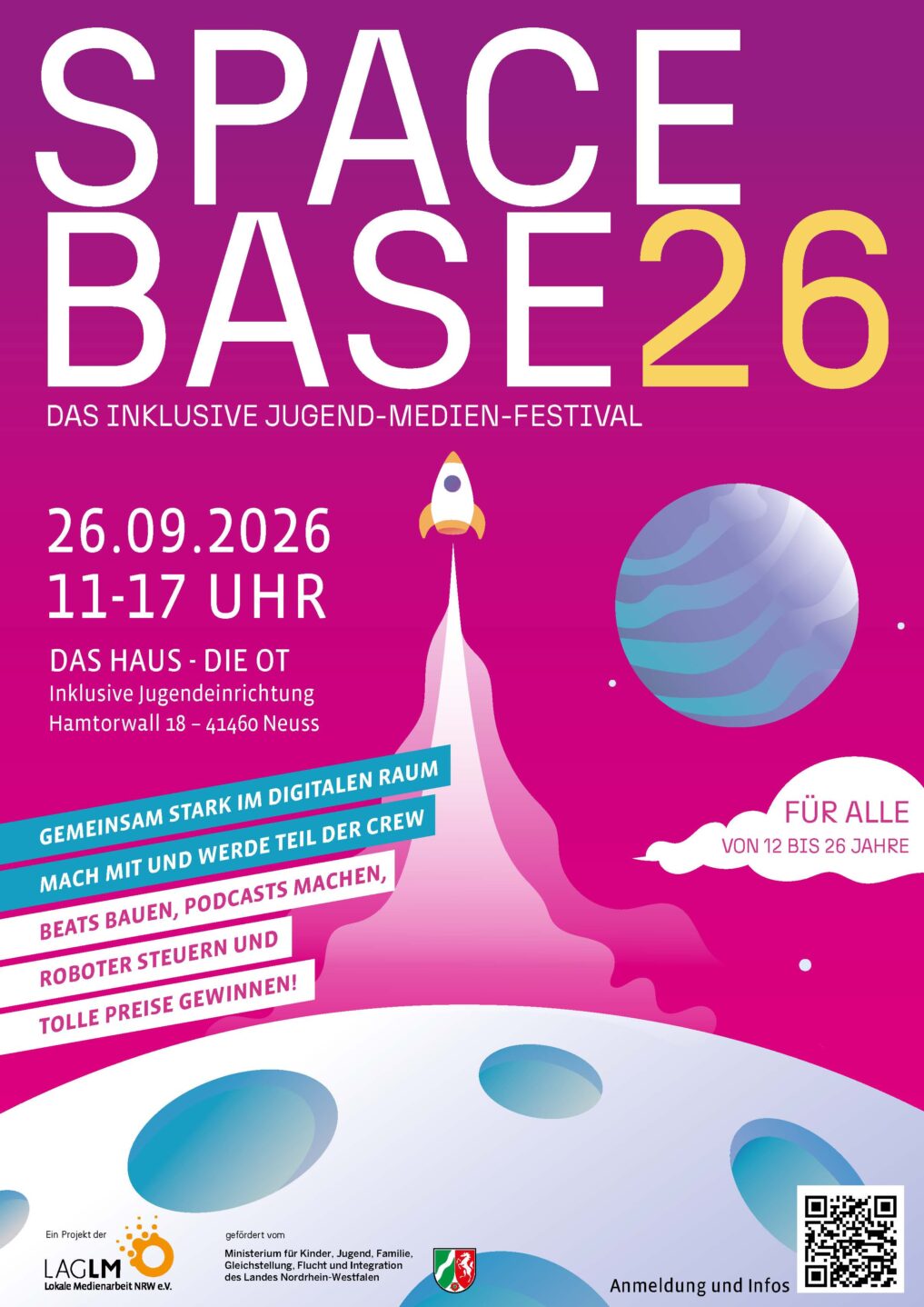 SpaceBase 26 am 26. September von 11-17 Uhr im Haus Neuss